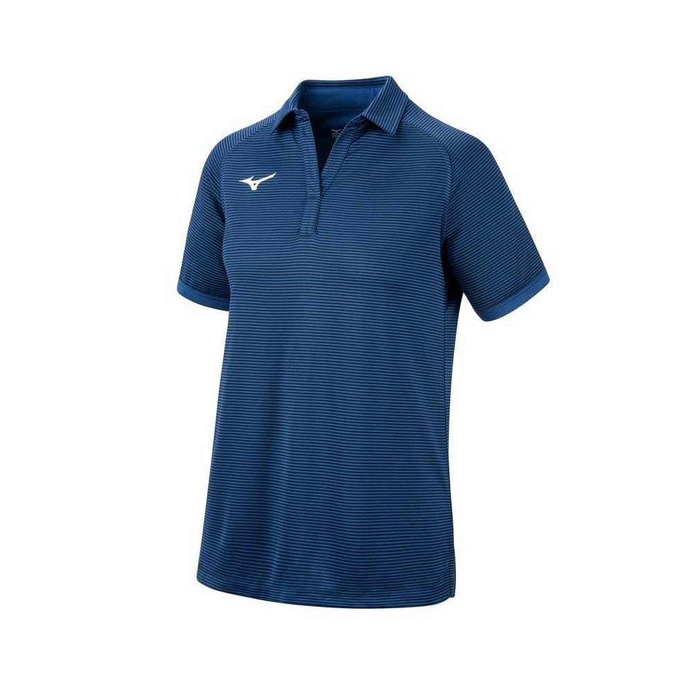 Camisas Polo Mizuno Scout - Mulher - Azul Marinho - EHNPY4752